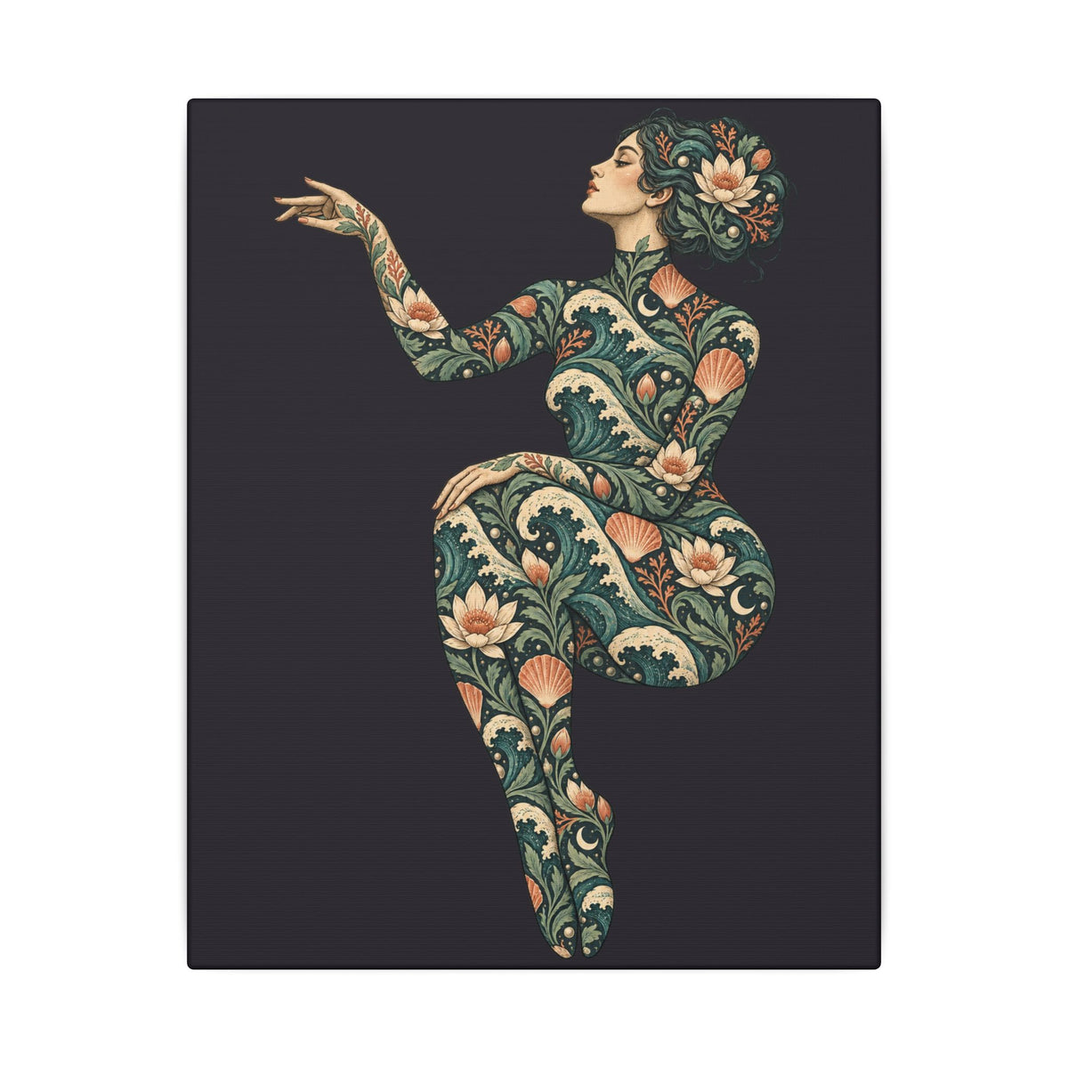 Lunar Tide Muse — Matte Stretched Canvas