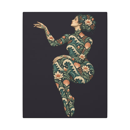 Lunar Tide Muse — Matte Stretched Canvas