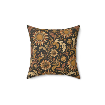 Solar Scroll Pattern — Accent Pillow