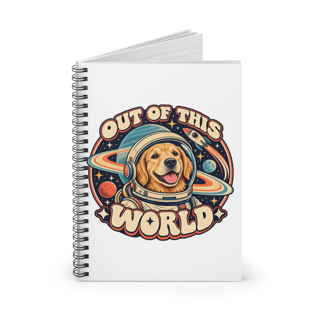 Space Cadet — Custom Pet Portrait Spiral Notebook