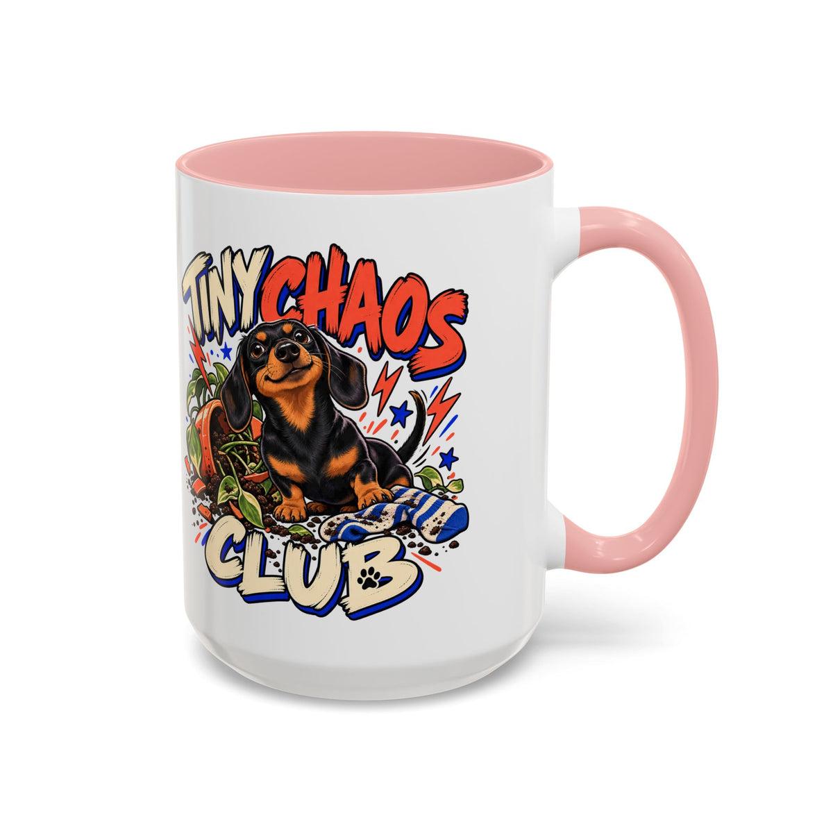 Tiny Chaos Club — Custom Pet Portrait Accent Mug