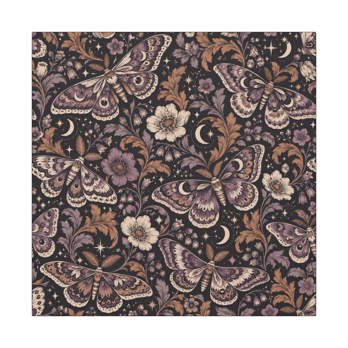 Velvet Wings Pattern — Matte Stretched Canvas