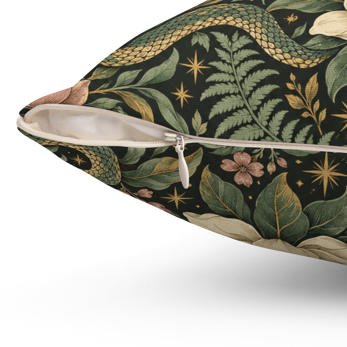 Serpent Magnolia Pattern — Accent Pillow