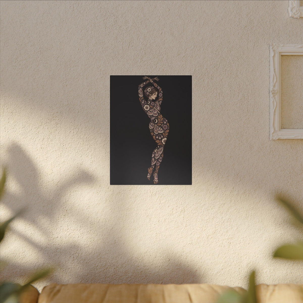 Velvet Wings Muse — Matte Stretched Canvas