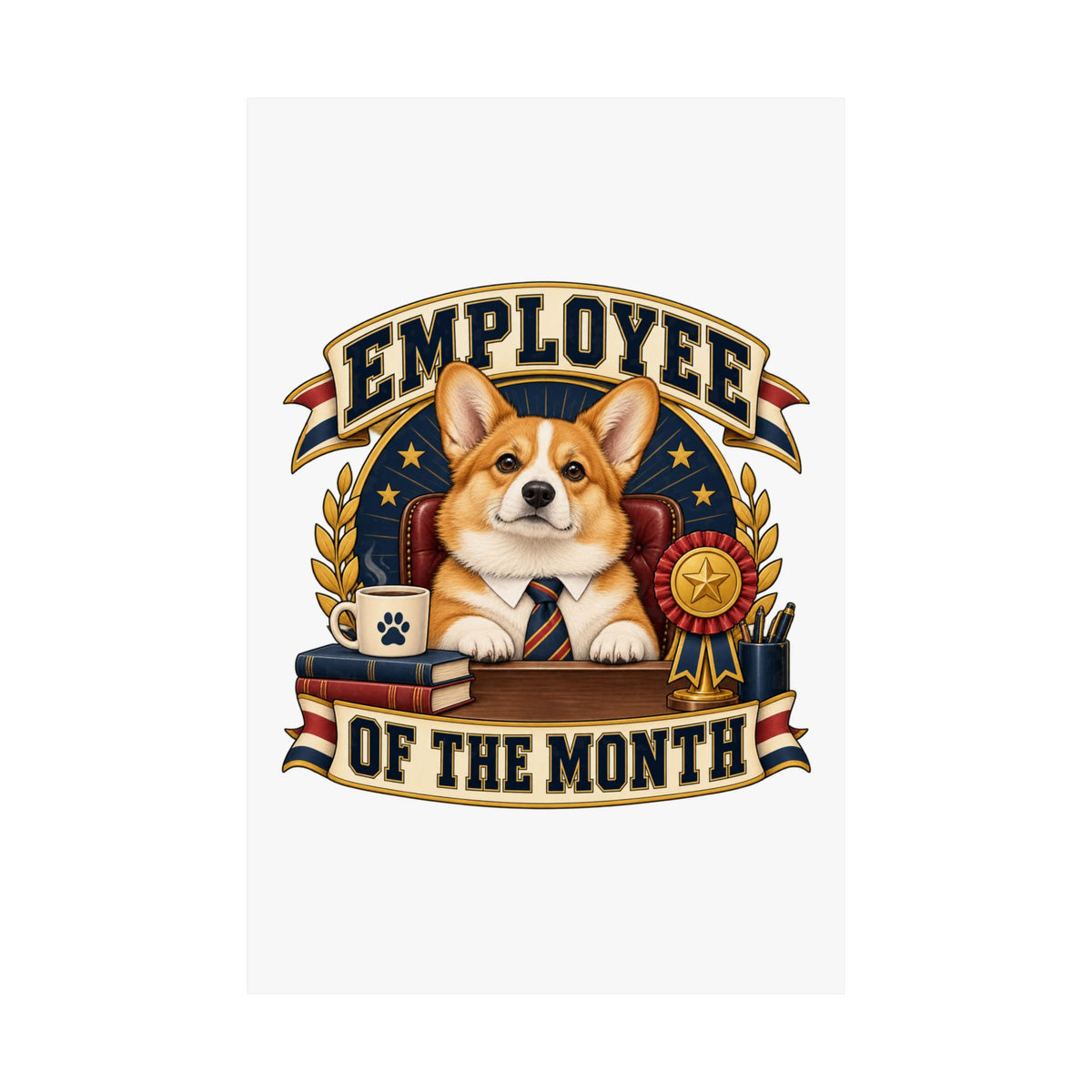 Employee of the Month — Custom Pet Portrait Matte Art Print