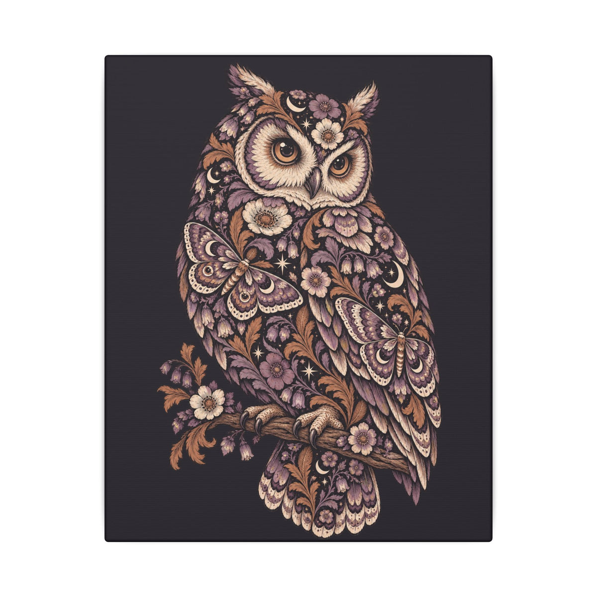 Velvet Sentinel — Matte Stretched Canvas