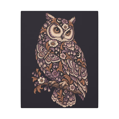 Velvet Sentinel — Matte Stretched Canvas