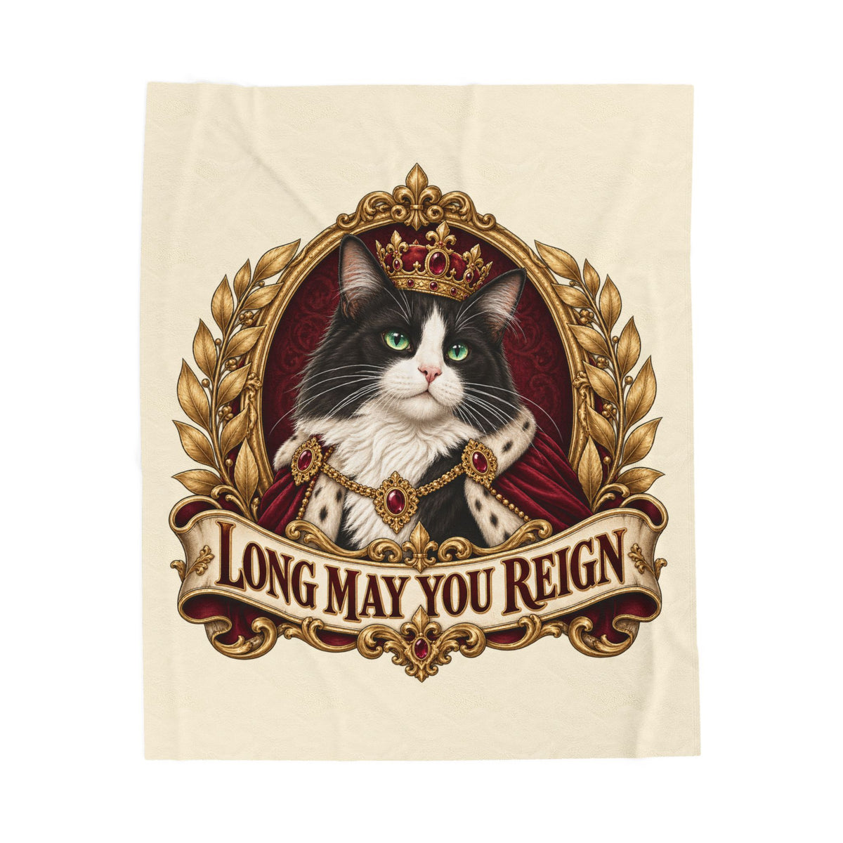 Royal Pet — Custom Pet Portrait Plush Blanket