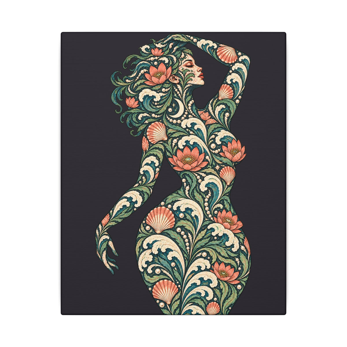 Lunar Tide Reverie — Matte Stretched Canvas