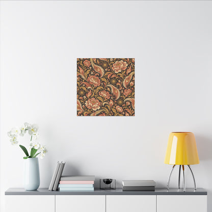 Phoenix Petals Pattern — Matte Stretched Canvas