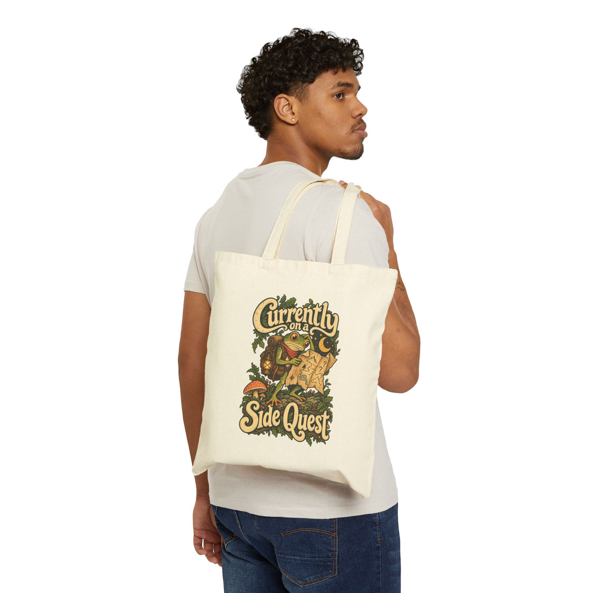 Currently on a Side Quest — Canvas Tote
