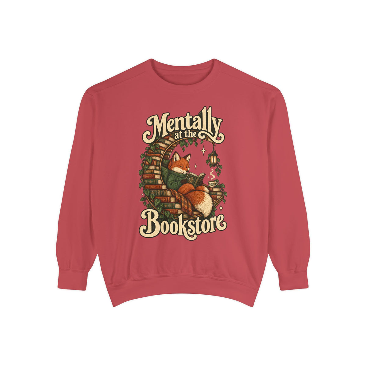 Mentally at the Bookstore — Garment-Dyed Crewneck