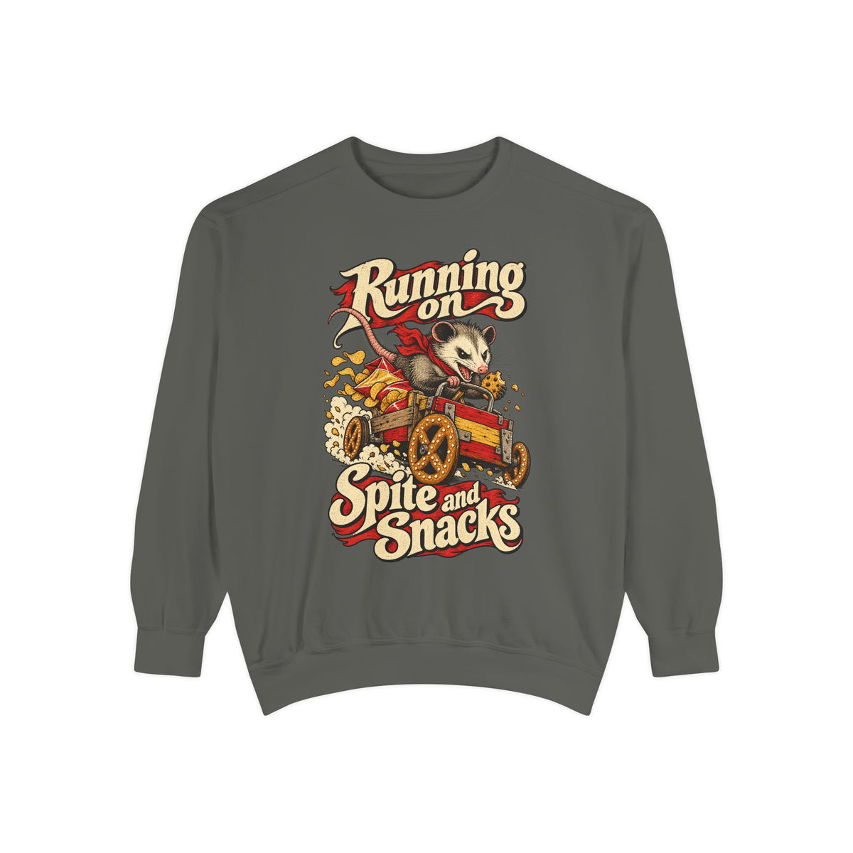 Running on Spite and Snacks — Garment-Dyed Crewneck
