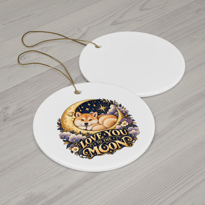 Love You to the Moon — Custom Pet Portrait Keepsake Ornament