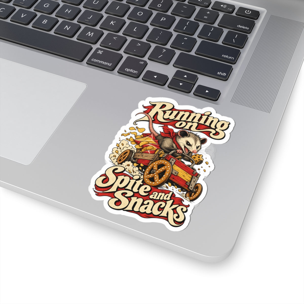 Running on Spite and Snacks — Kiss-Cut Sticker