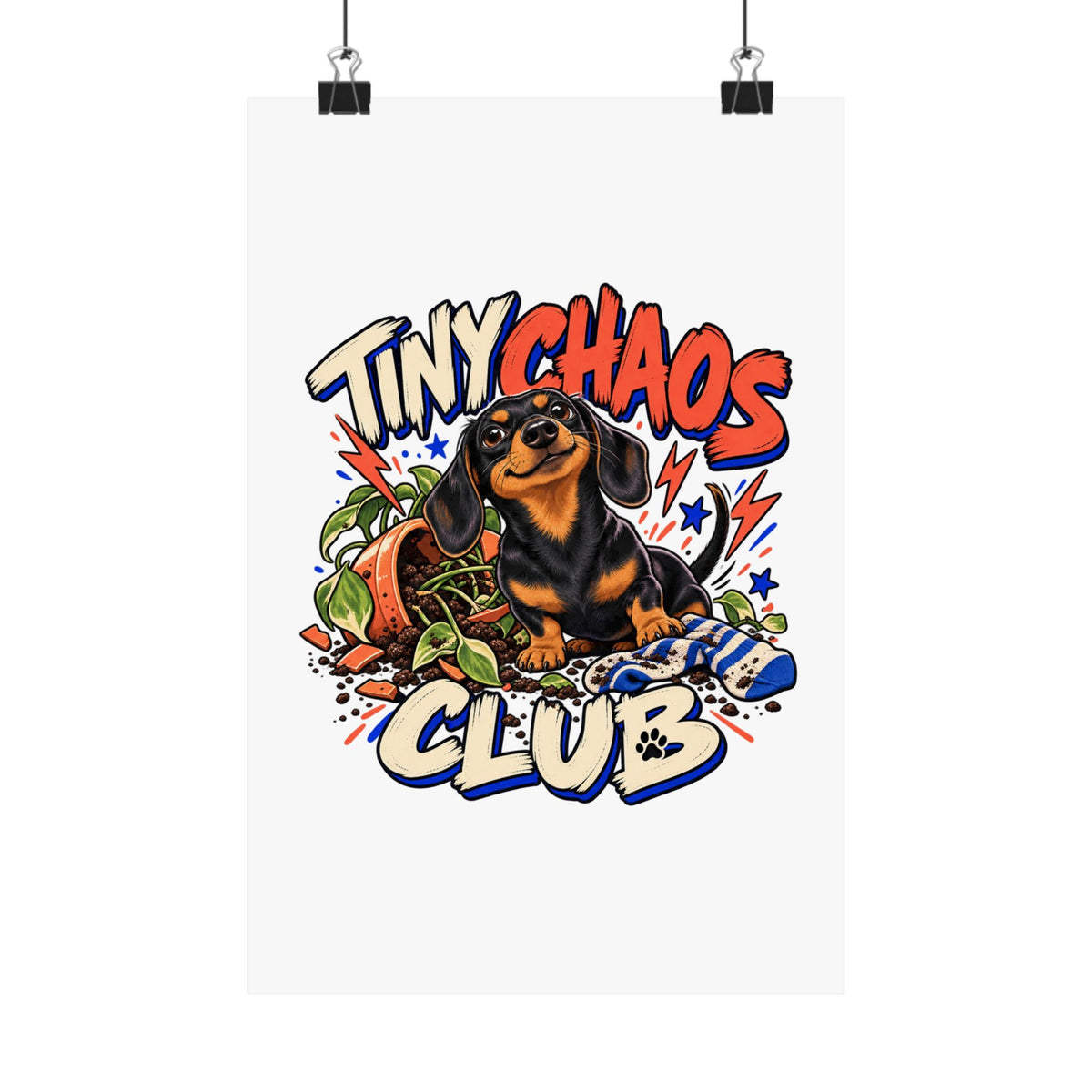 Tiny Chaos Club — Custom Pet Portrait Matte Art Print