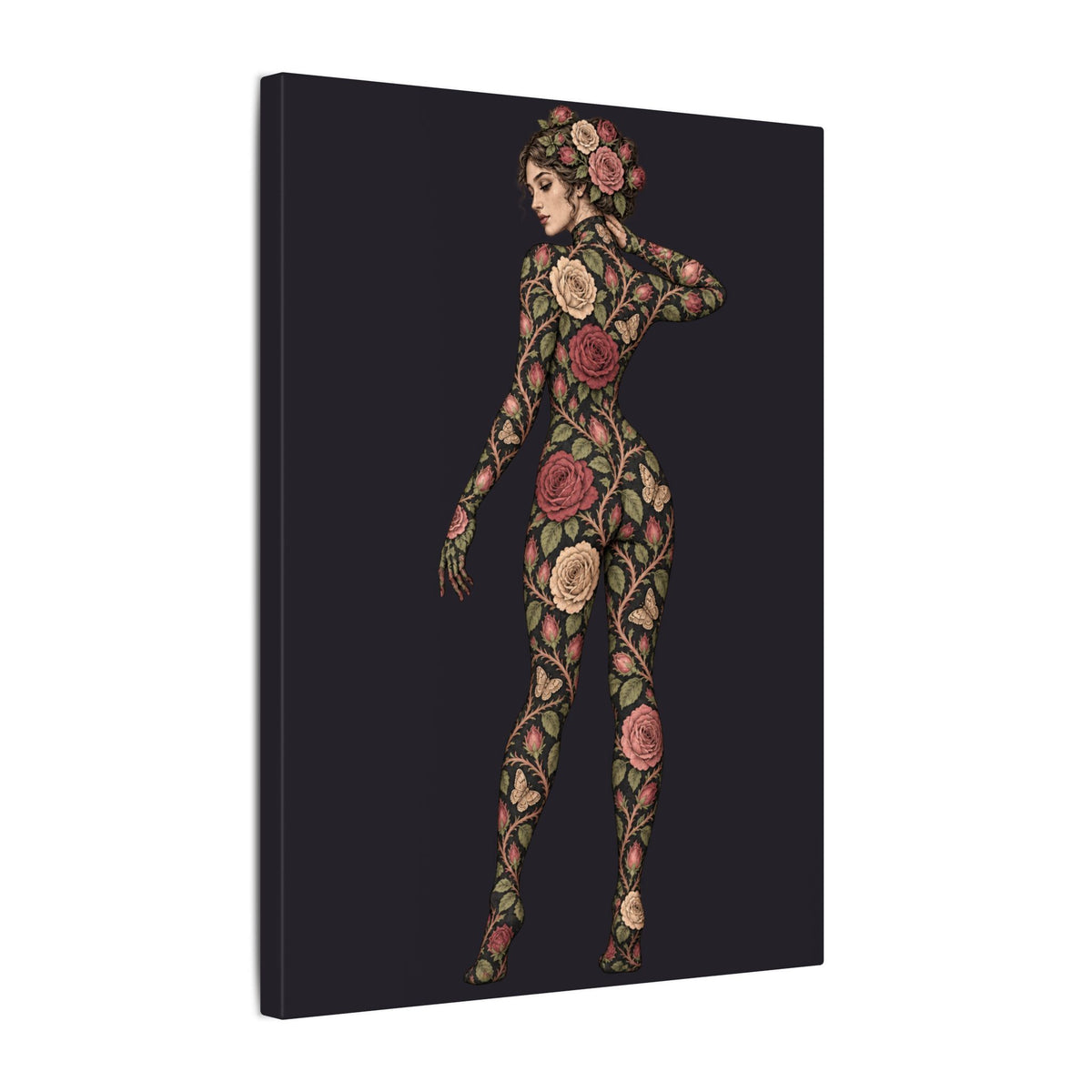 Thorn Garden Muse — Matte Stretched Canvas