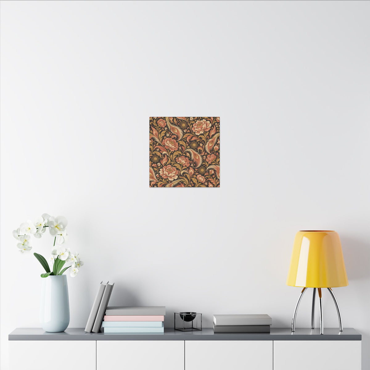Phoenix Petals Pattern — Matte Stretched Canvas