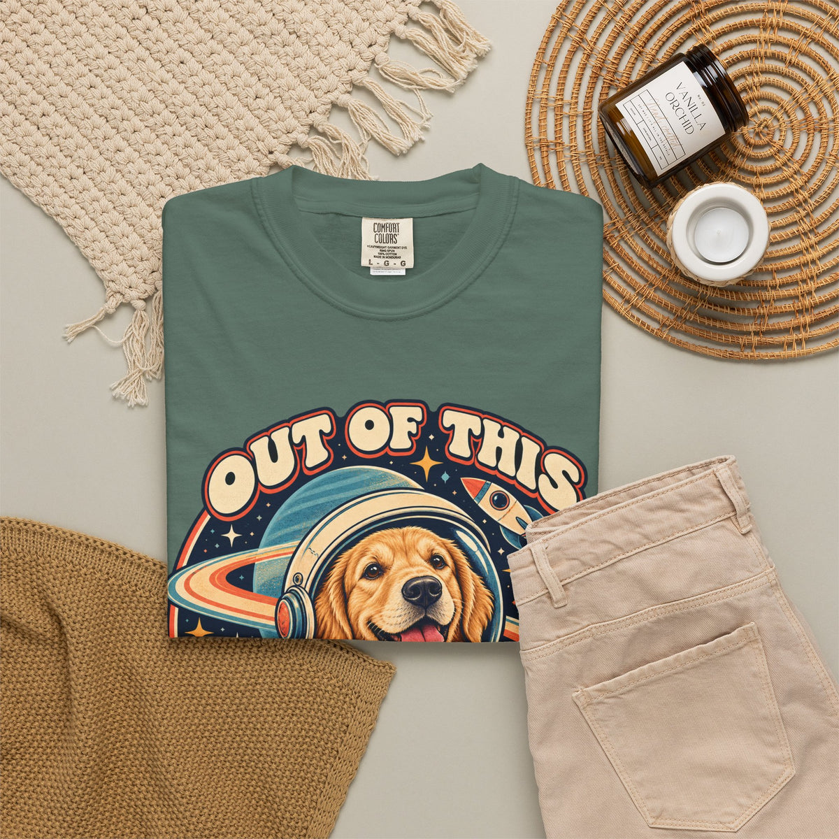 Space Cadet — Custom Pet Portrait Premium Tee