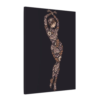 Velvet Wings Muse — Matte Stretched Canvas