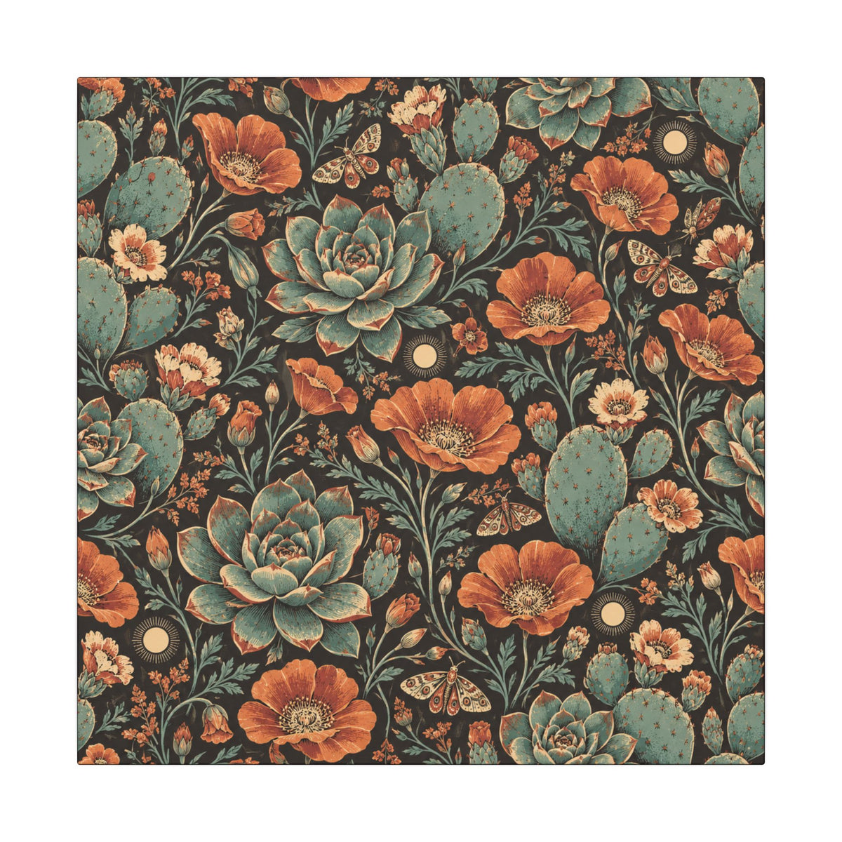 Desert Afterglow Pattern — Matte Stretched Canvas