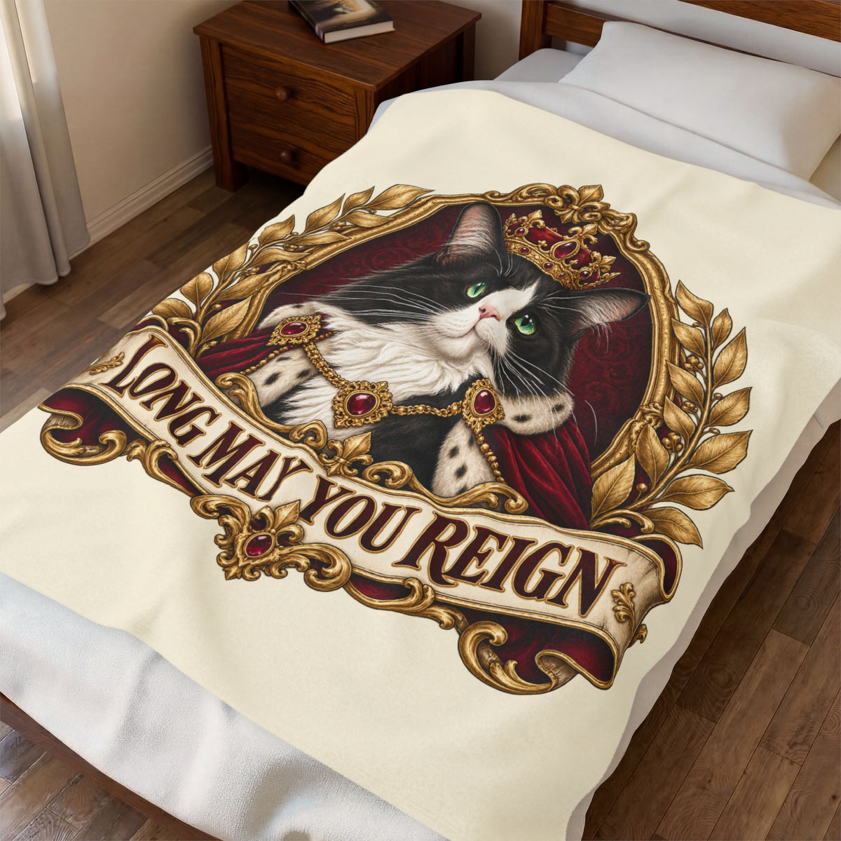 Royal Pet — Custom Pet Portrait Plush Blanket
