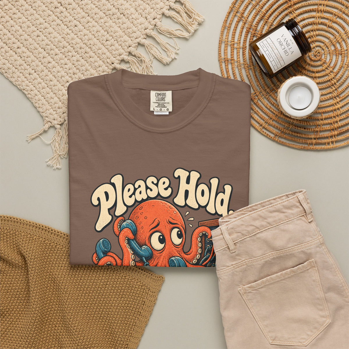 Please Hold, I'm Overthinking — Garment-Dyed Tee
