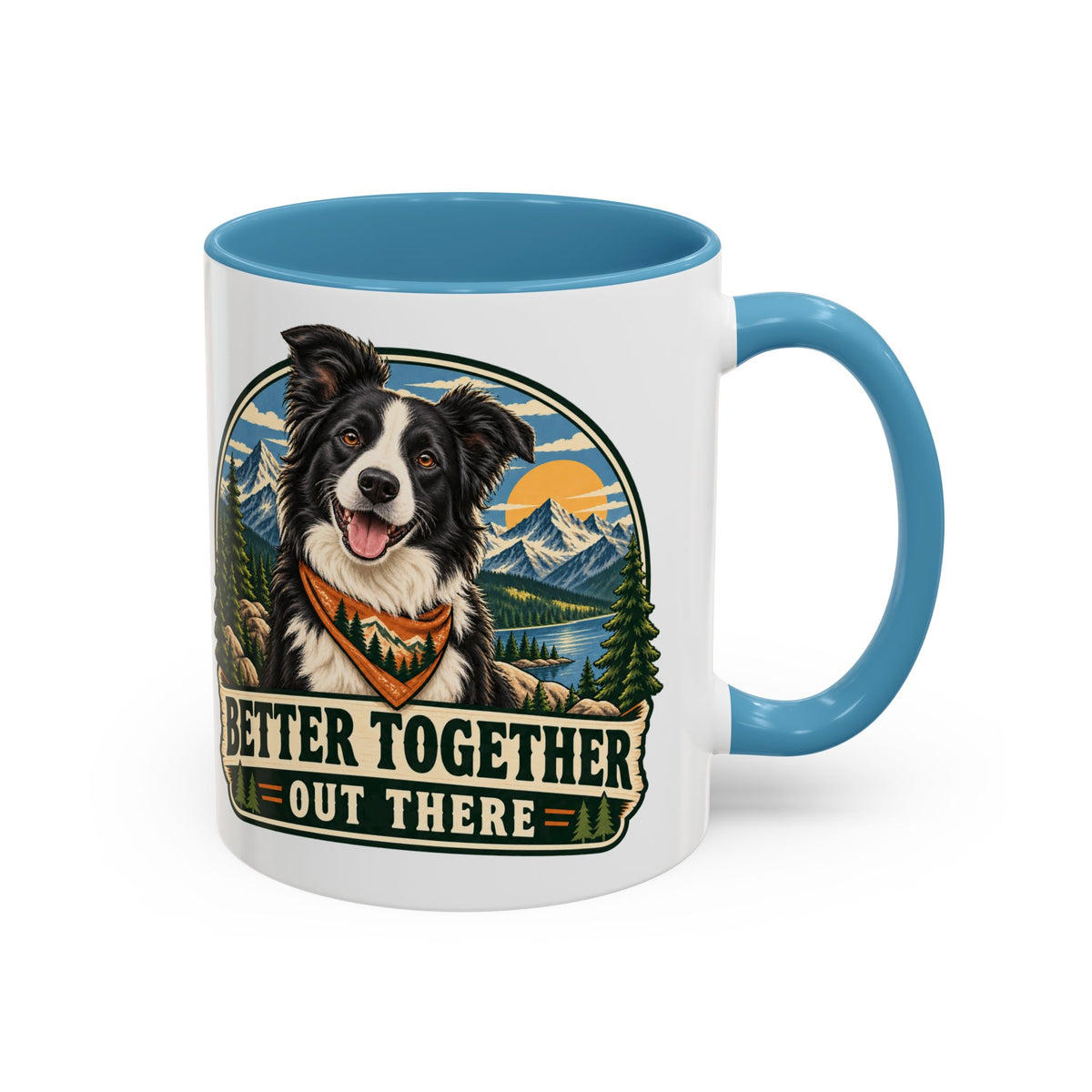 Adventure Buddy — Custom Pet Portrait Accent Mug