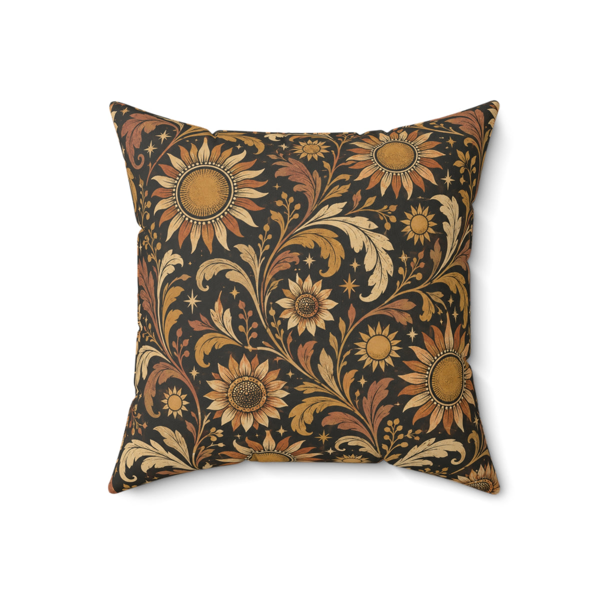 Solar Scroll Pattern — Accent Pillow