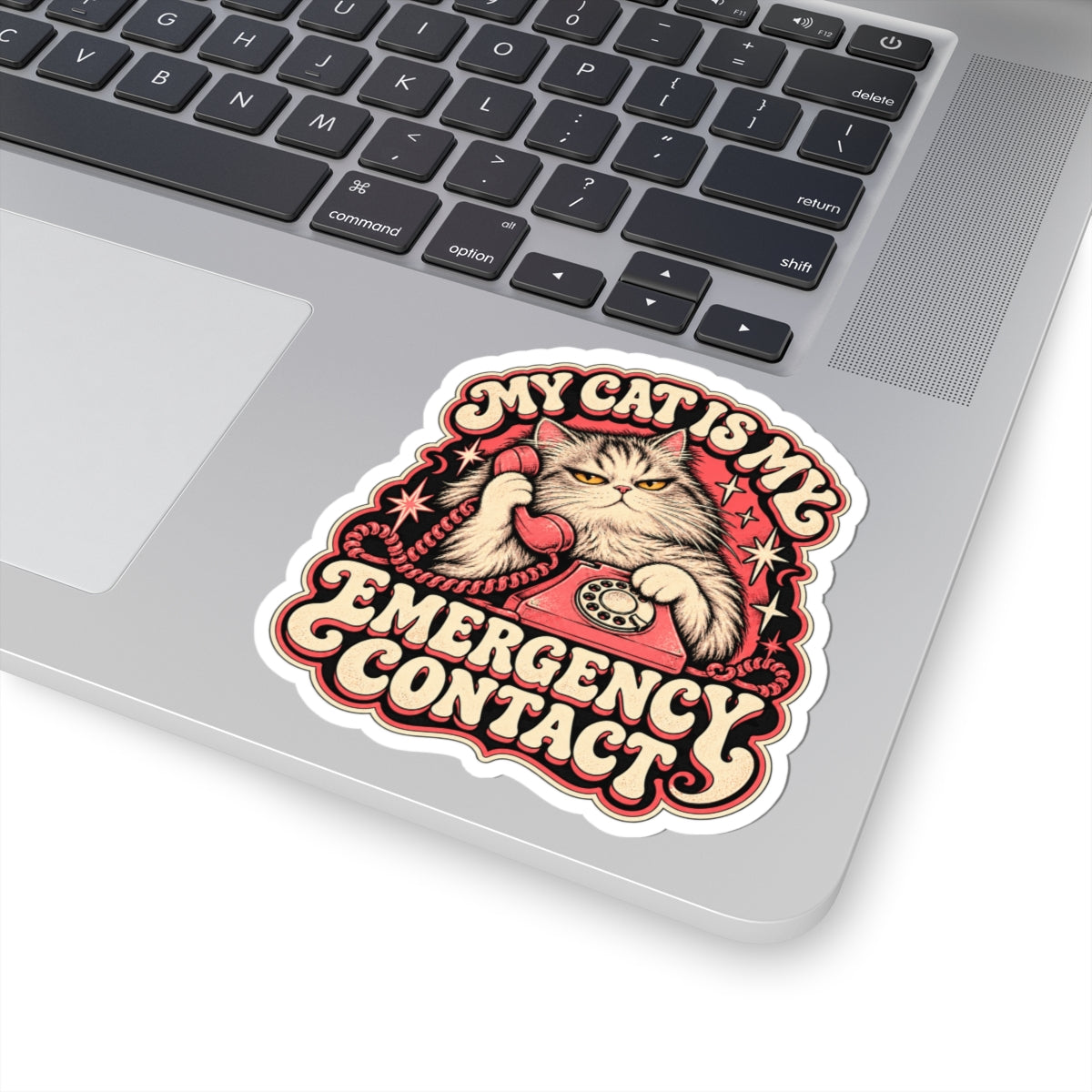 My Cat Is My Emergency Contact — Kiss-Cut Sticker