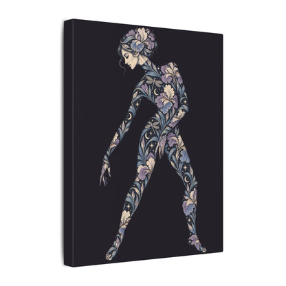 Iris Nocturne Muse — Matte Stretched Canvas