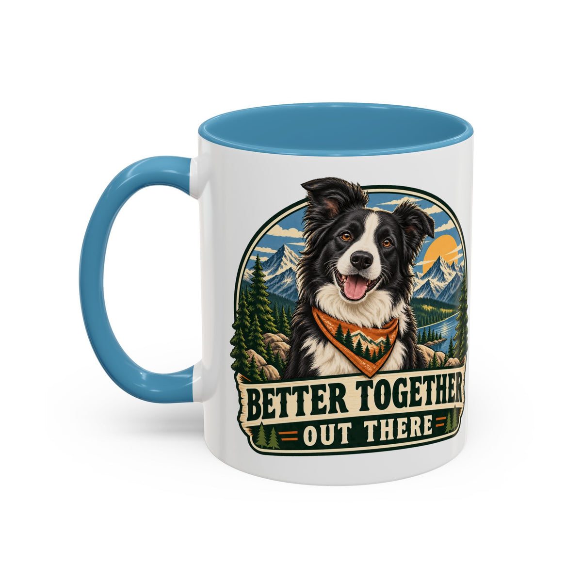 Adventure Buddy — Custom Pet Portrait Accent Mug