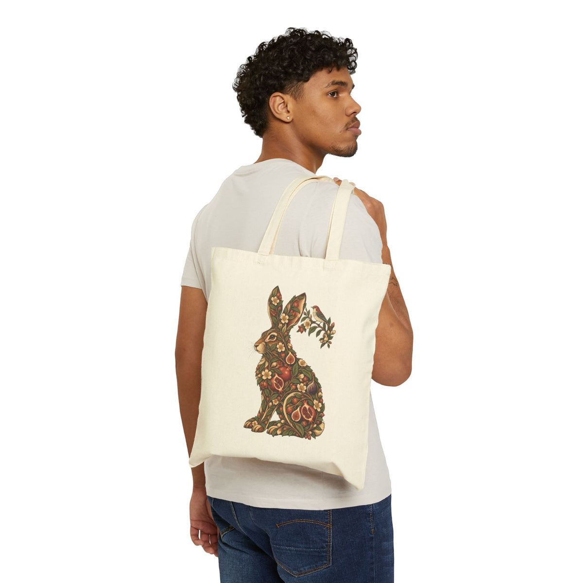 Orchard Hare — Cotton Canvas Tote