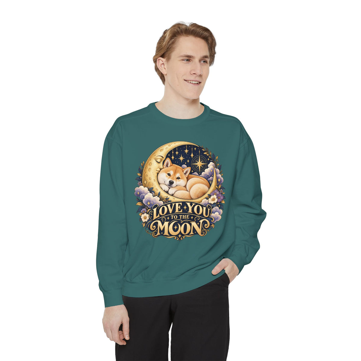 Love You to the Moon — Custom Pet Portrait Crewneck