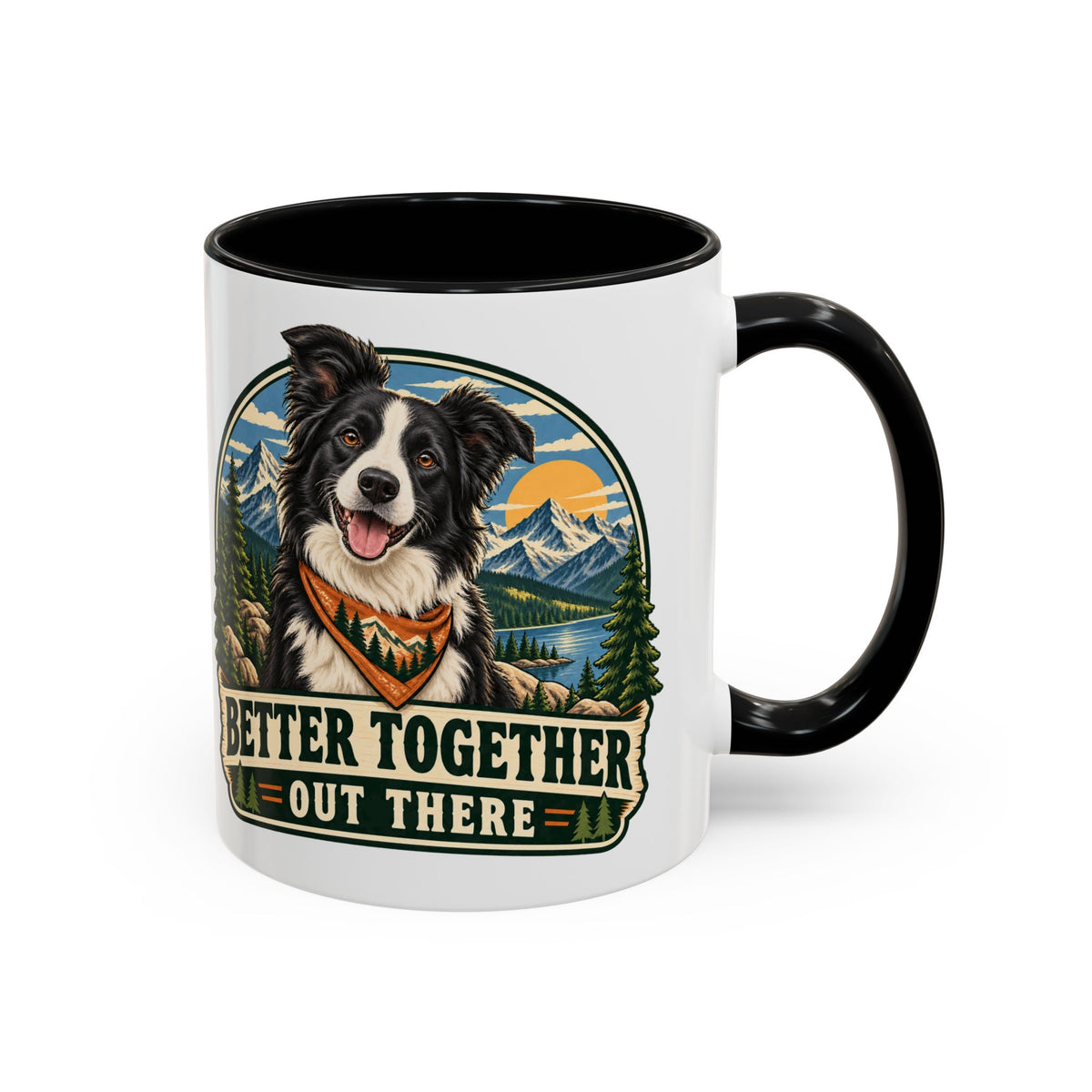 Adventure Buddy — Custom Pet Portrait Accent Mug