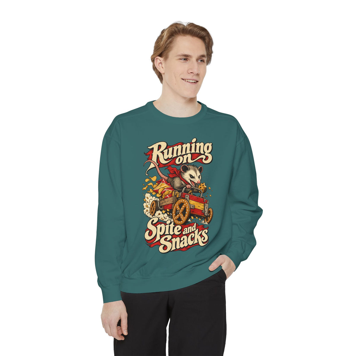 Running on Spite and Snacks — Garment-Dyed Crewneck