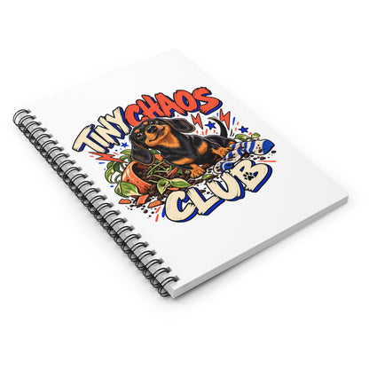 Tiny Chaos Club — Custom Pet Portrait Spiral Notebook