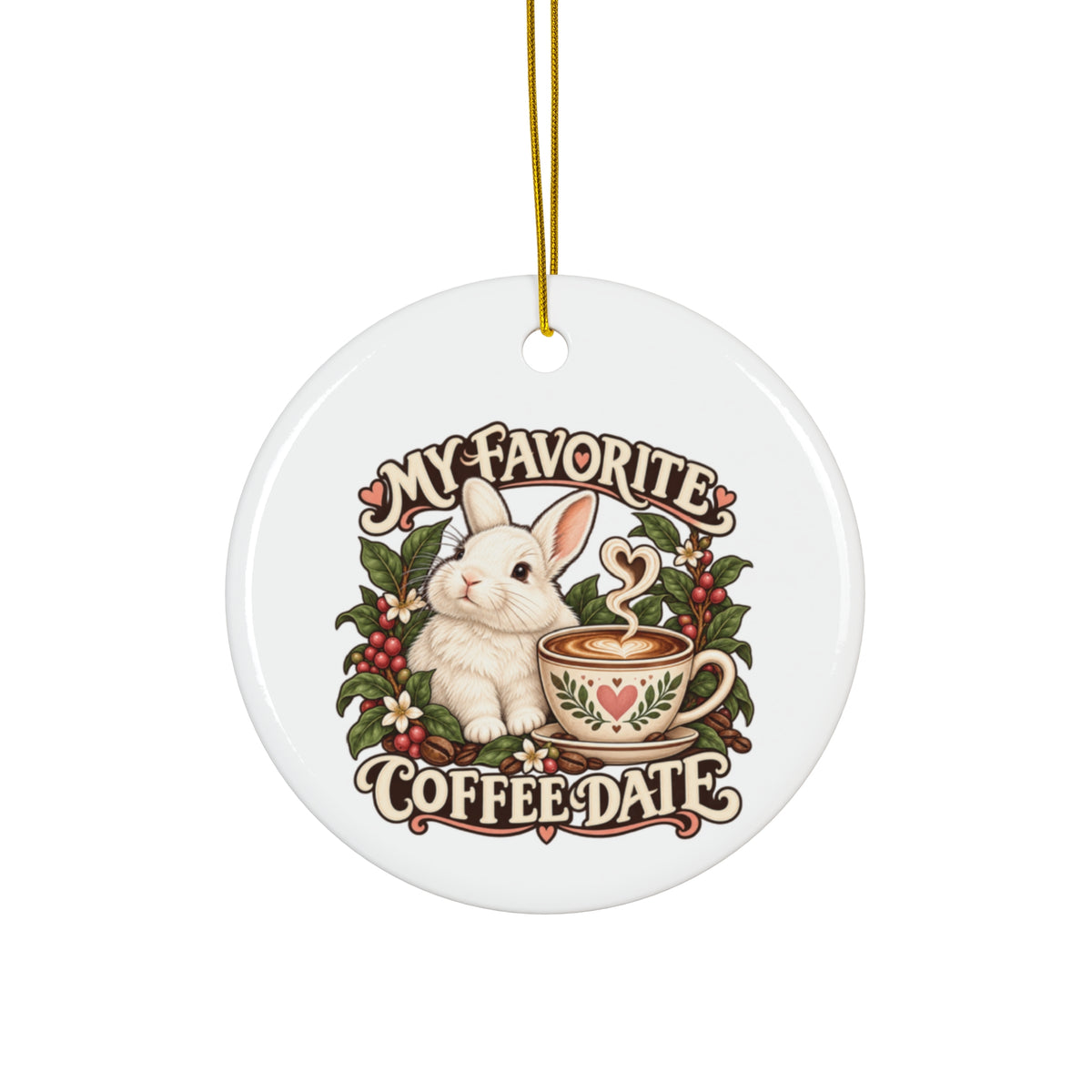 Coffee Companion — Custom Pet Portrait Keepsake Ornament