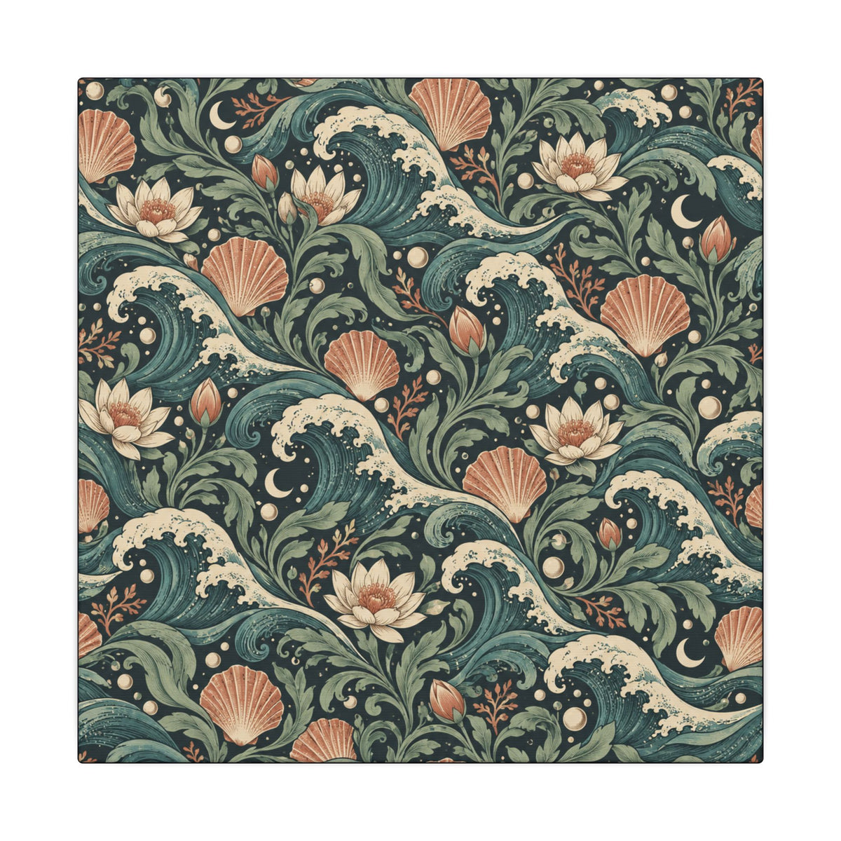 Lunar Tide Pattern — Matte Stretched Canvas