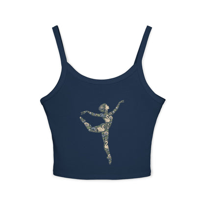 Moonlit Swan Muse — Fitted Strap Cami