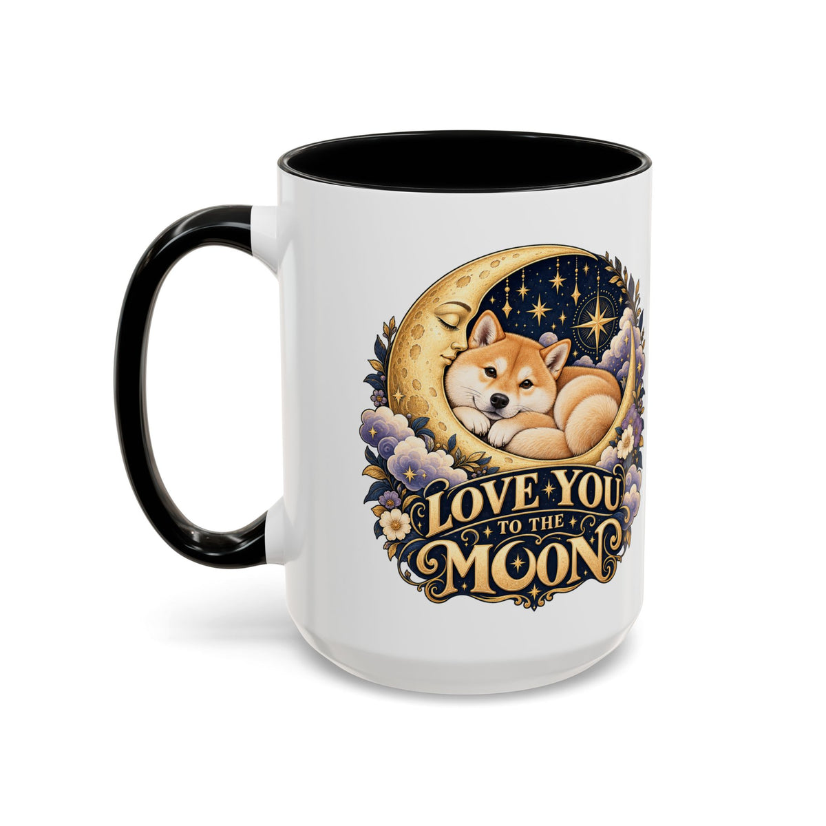 Love You to the Moon — Custom Pet Portrait Accent Mug