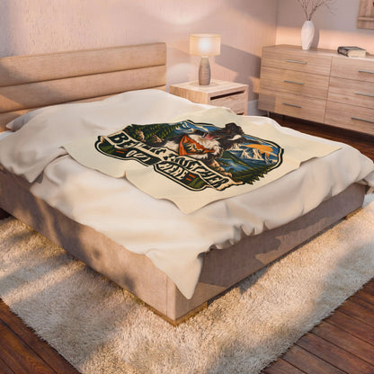 Adventure Buddy — Custom Pet Portrait Plush Blanket