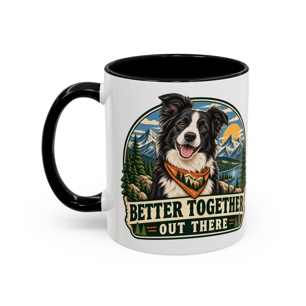 Adventure Buddy — Custom Pet Portrait Accent Mug