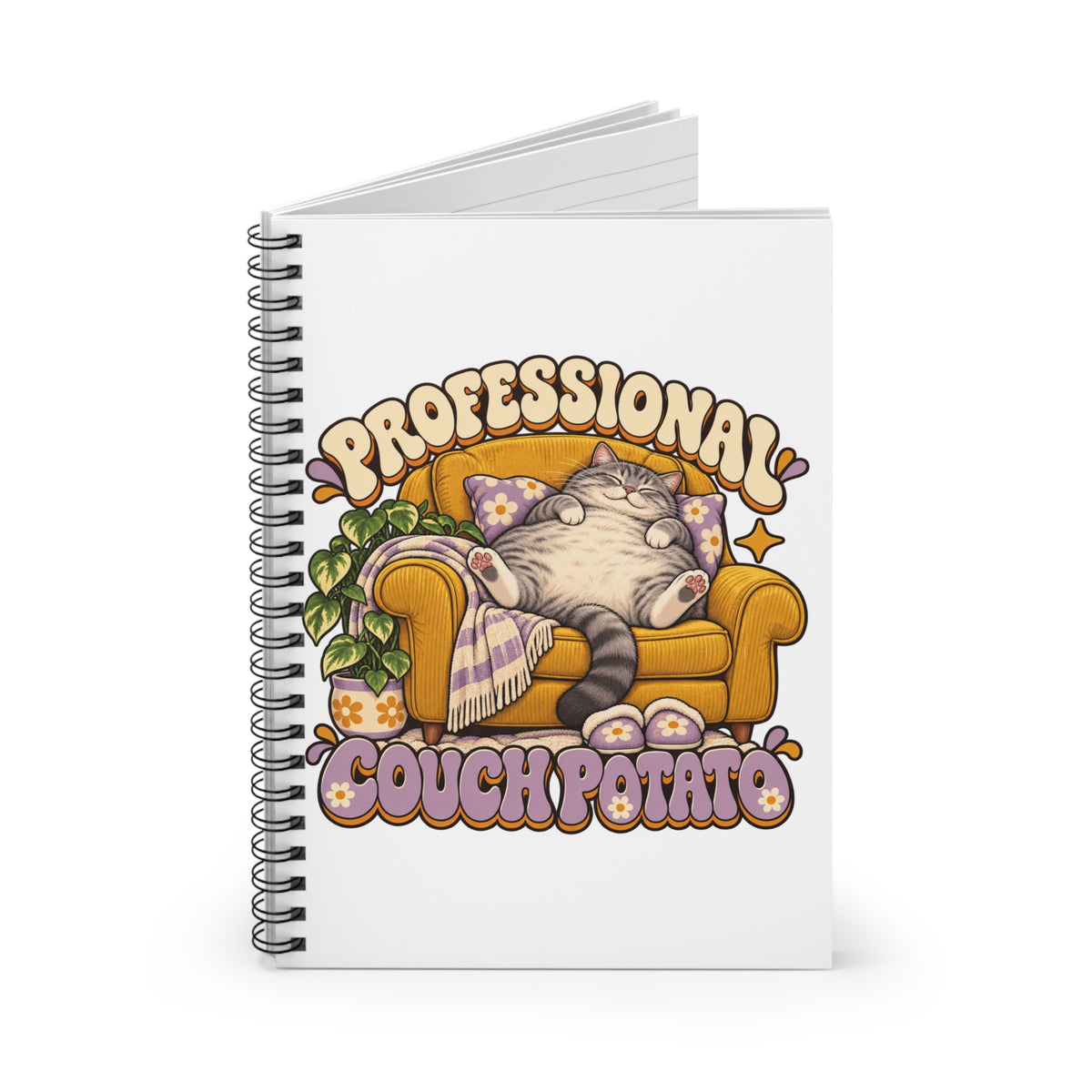 Couch Potato — Custom Pet Portrait Spiral Notebook