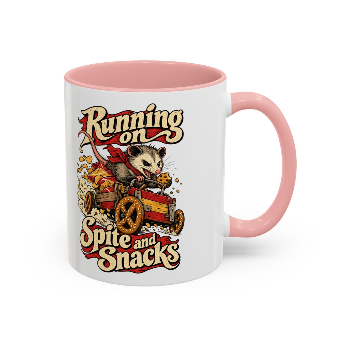 Running on Spite and Snacks — Accent Mug