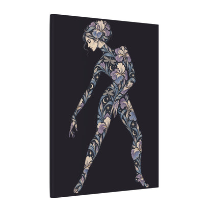 Iris Nocturne Muse — Matte Stretched Canvas