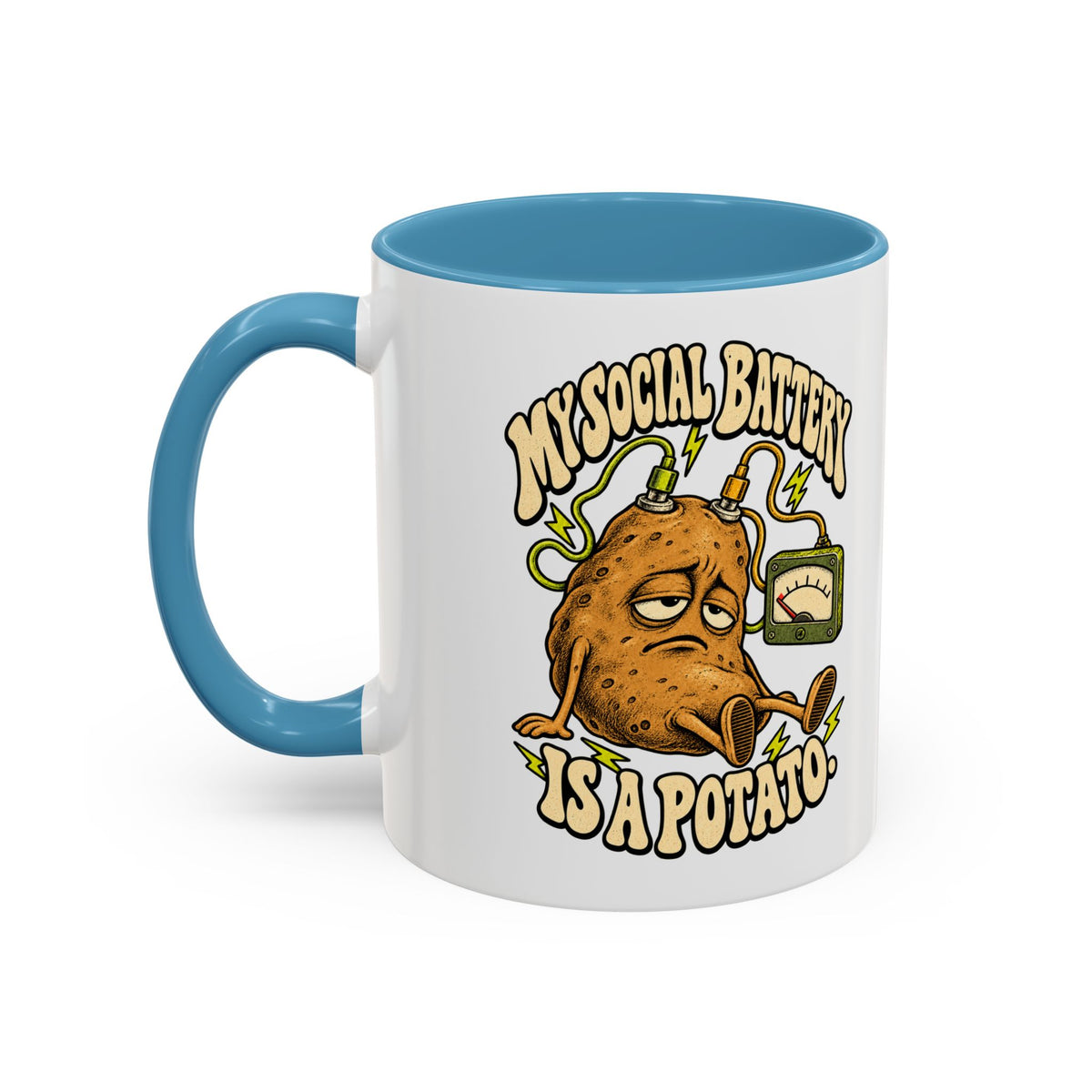 My Social Battery Is a Potato — Accent Mug