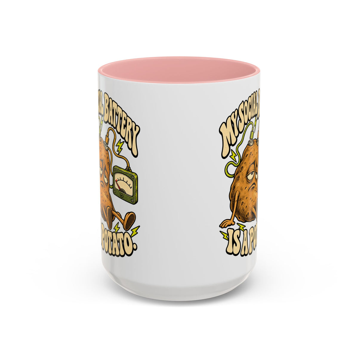 My Social Battery Is a Potato — Accent Mug