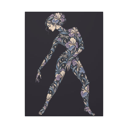 Iris Nocturne Muse — Matte Stretched Canvas