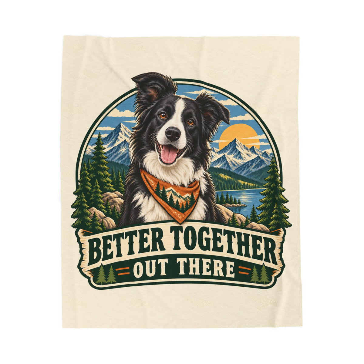 Adventure Buddy — Custom Pet Portrait Plush Blanket
